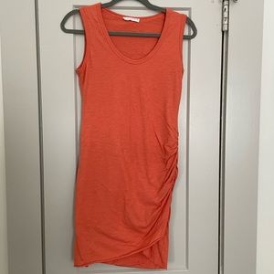 Orange bodycon dress